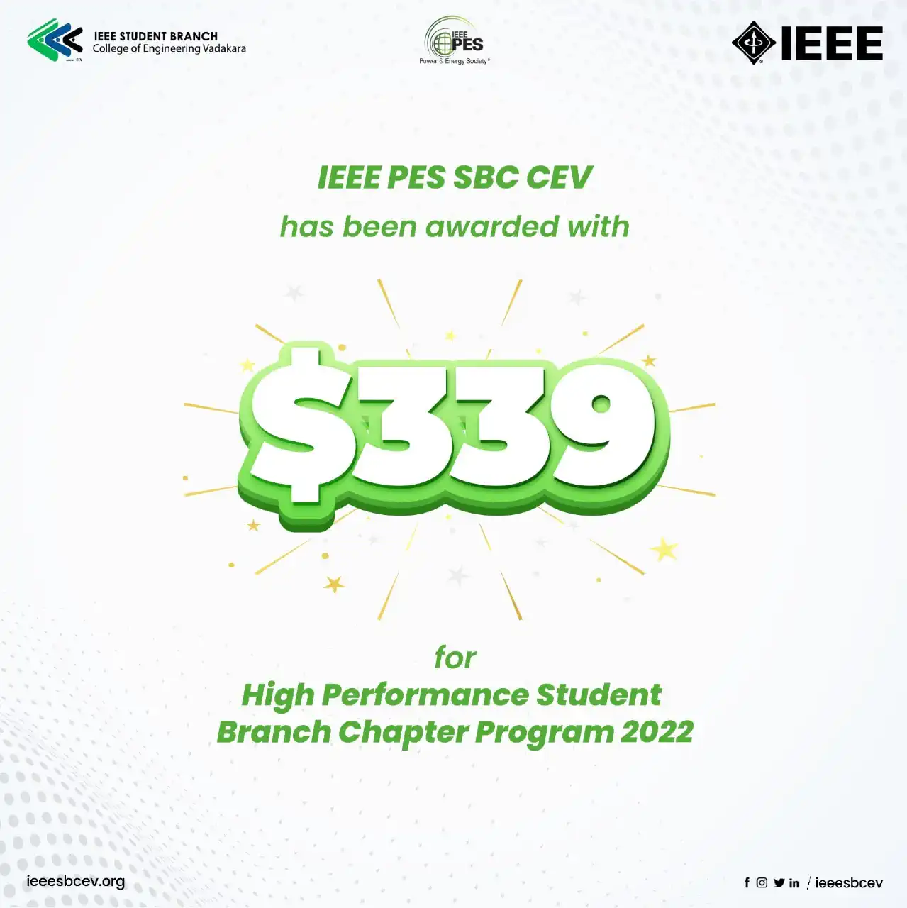 IEEE PES SBC CEV Awarded for HPSBCP 2022